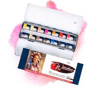 7 Artists Acuarelas Profesionales - 14 x Pastillas Set Acuarelas Retrato | Kit Acuarela Portatil en Caja Metalica | Pack Pintura Acuarela | Watercolor Set