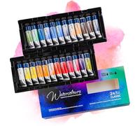 7 Artists Acuarelas Profesionales - 24 x 10 ml Tubos Set Acuarelas Сlásico | Kit Acuarela Portatil | Pack Pintura Acuarela | Watercolor Set