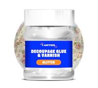 7 Artists Cola para Decoupage 230 ml | Barniz Glitter para Vidrio, Madera y Servilletas | Pegamento Decopage