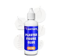 7 Artists Pegamento Yeso 80 ml - Adhesivo Transparente Fuerte para Figuras, Moldes y Yeso Manualidades | Cola para Gesso Polvo Figuras, Arcilla y Terracota | Pegamento Fuerte