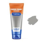 7 Artists Pintura Textil Gris 60 ml - Pinturas para Tela y Cuero Permanente y Lavable | Pintura para Ropa, Zapatillas y Jeans | Pinturas Textiles para Tela | Fabric Paint Profesional