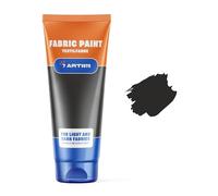 7 Artists Pintura Textil Negra 60 ml | Para Tela y Ropa | Permanente y Lavable