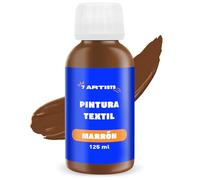 7 Artists Pintura Textil - Pintura Textil Marrón 125 ml | Pintura para Tela | Pintura Textil Permanente y Lavable | Pintura para Ropa | Pintura para Tela Permanente y Lavable | Pintura de Tela