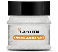 7 Artists Pintura Textil Plata Glitter 50 ml Pintura para Tela | Pintura Textil Permanente y Lavable | Pintura Tela | Pintura para Ropa | Pintura para Cuero | Pintura Zapatillas | Pintura Cuero