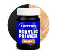 7 Artists Primer Imprimacion Negro 100 ml - Gesso Acrilico Universal a Base de Agua para Lienzo, Madera y Papel | Primer para Pintura Acrilica, Oleo y Manualidades | Acrylic Gesso Artístico