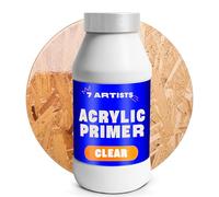 7 Artists Primer Imprimacion Transparente 1000 ml - Gesso Acrilico Universal a Base de Agua para Lienzo, Madera y Papel | Primer para Pintura Acrilica, Oleo y Manualidades | Acrylic Gesso Artístico