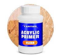 7 Artists Primer Imprimacion Transparente 500 ml - Gesso Acrilico Universal a Base de Agua para Lienzo, Madera y Papel | Primer para Pintura Acrilica, Oleo y Manualidades | Acrylic Gesso Artístico