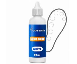7 Artists Sock Stop Pintura Textil Blanca 80 ml - Pintura Textil Permanente y Lavable para Antideslizante Calcetines | Pintura Tela para Grip Socks, Pilates Socks, Yoga Socks
