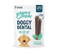 7 barritas Edgard & Cooper Barritas Dentales Fresa y Menta snack para perros grandes