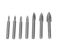7 brocas de grabado, vástago de 6 mm, herramienta de tallado de acero de alta velocidad para carpintería