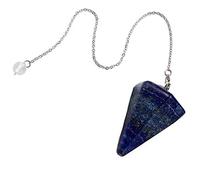 7 Chakr Pendulum Natural Stone Pendant for Dowsing Pink Quartz Opal Black Onyx women Men Jewelry-P0024