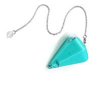 7 Chakr Pendulum Natural Stone Pendant for Dowsing Pink Quartz Opal Black Onyx women Men Jewelry-P0022