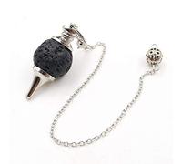 7 Chakr Pendulum Natural Stone Pendant for Dowsing Pink Quartz Opal Black Onyx women Men Jewelry-P0015