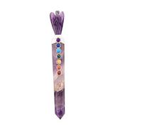 7 Chakra Amatista Varita de ángel Reiki Curación Varitas de cristal Equilibrio de piedras preciosas Feng Shui Regalo espiritual-Blessfull Healing