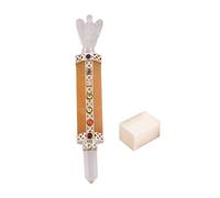 7 Chakra Critine amarillo Angel Varita de lápiz Curación de Reiki Varitas de cristal Equilibrio de preciosas Feng Shui Curación espiritual de regalos benditos Con cubo de selenita-Blessfull Healing