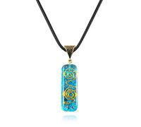 7 chakra energía colgante orgonita collar arco iris cristal colgante yoga pendulum amuleto collar de resina joyería para mujeres hombres-02 collar