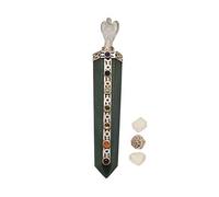 7 Chakra Green Jade Reiki Healing Gemstone Feng Shui Crystal Angel Varita Con | Selenita del desierto de rosas | Cube Selenita | Selenita Bendición del corazón, sanación plena