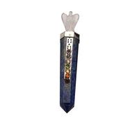 7 Chakra Lapis Lazuli Reiki Piedras preciosas espirituales que equilibran Feng Shui Crystal Angel Wand-Blessfull Healing