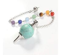 7 Chakra Natural Stone Crystal Pendant Pendulums for Men Women Yoga Jewelry Gift-P0001