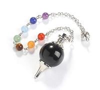 7 Chakra Natural Stone Crystal Pendant Pendulums for Men Women Yoga Jewelry Gift-P0002