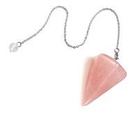7 Chakra Pendulums Natural Stones Pendant Amulet Crystal Meditation Hexagonal Pendulum for Men Women Jewelry Gift-P0027