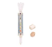 7 Chakra Verde Aventurina Ángel Varita de lápiz Curación de Reiki Varitas de cristal Generador de piedra Feng Shui Regalo espiritual Con Rose Desert Selenite/Cube Selenite-Blessfull Healing