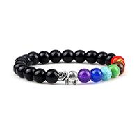 7 Chakras Elefante Piedra Natural Reiki oración Cuentas Pulseras Hombres Yoga meditación brazaletes