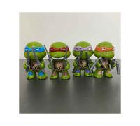 (7 cm-Q TMNT) 4 piezas/set Q TMNT Figura Muñeca Tortugas Ninja Juguete
