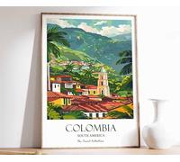7 Colombia Print Colombia Travel Poster South America Travel Art Tropical Decor Botanical Art S Poster A4 - Inspirador Motivacional Arte de la pared Vida diaria Cita alentadoras frases cortas famosas