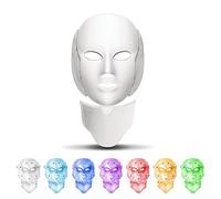 7 Color LED Máscara Light Therapy LED Máscara Photon Con Cuello Máscara Facial De Cuello LED EMS Micro Corriente Antiarrugas Anti Acné Rejuvenecimiento De La Piel Máquina De Belleza