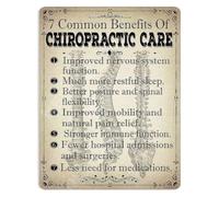 7 Common Chiropractic Knowledge Benefits Vintage Metal Tin Sign Health Office Decor 8 X 12 in