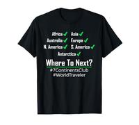 7 Continents Club World Traveler Dónde Seguir adelante y atrás Camiseta