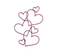 7 corazones para tarta de boda, decoración minimalista para tartas de San Valentín, postres, decoración de fiesta