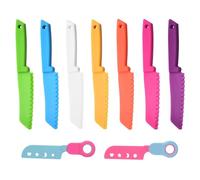 7 Cuchillos De Frutas De Plástico Y 2 Cuchillos De Juguete, Cortadores De Pasteles De Cumpleaños, Cuchillos De Simulación Para Niños, Suministros Educativos De Cocina.