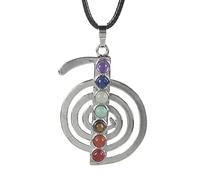 7 cuentas de piedra ReiKi, colgantes con símbolo de energía para collar, colgante de Chakra de equilibrio, joyería