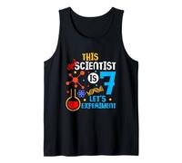 7º cumpleaños Este científico Loco es 7 Vamos a experimentar Camiseta sin Mangas