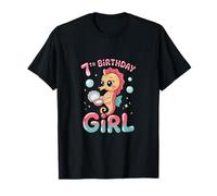 7º cumpleaños niña Caballito de mar Lindo Animal del océano Camiseta