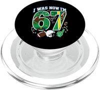 7º cumpleaños Tenía 6 años Ahora Soy 7 Six Seven 67 AmericanFootball PopSockets PopGrip para MagSafe