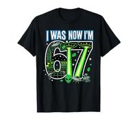 7º cumpleaños tenía 6 años Ahora Soy 7 Six Seven 67 Space Alien UFO Camiseta