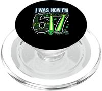 7º cumpleaños tenía 6 años Ahora Soy 7 Six Seven 67 Space Alien UFO PopSockets PopGrip para MagSafe