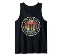7º Cumpleaños Vintage Julio 2019 Retro Edición Limitada Camiseta sin Mangas