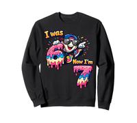 7º Cumpleaños Yo era 6 Ahora Im 7 Six Seven 67 Niños Niño Béisbol Sudadera