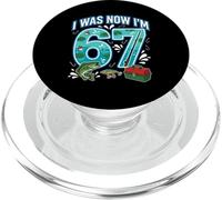 7º Cumpleaños Yo tenía 6 Ahora Soy 7 Seis Siete 67 Pesca Pescador PopSockets PopGrip para MagSafe