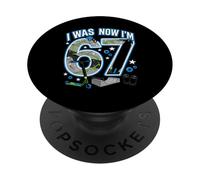 7º Cumpleaños Yo tenía 6 años Ahora Soy 7 Six Seven 67 Scooter PopSockets PopGrip Adhesivo