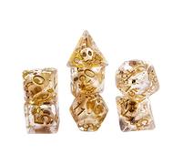 7 dados poliédricos con calavera para juego de mesa para juegos de rol y matemáticas