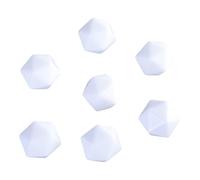 7 dados vacíos de 20 caras en blanco de 20 mm, acrílico, poliédrico, herramientas matemáticas, accesorios de juego de mesa, accesorios de juego de mesa vacíos fáciles de usar