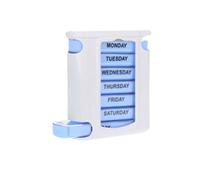 7-Day Family Medicine Box, Pill Organizer with 4 Compartments, PP Daily Planner Case for Evening or Night Pills, Convenient Storage for Medications, 5.12x4.61x1.77 Inches