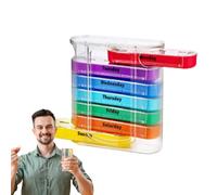 7-Day Family Medicine Box, Pill Organizer with 4 Compartments, PP Daily Planner Case for Evening or Night Pills, Convenient Storage for Medications, 5.12x4.61x1.77 Inches