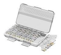 7 Day Pill Organizer - Clear Portable Travel Pill Case | Weekly Pills Dispenser for Medicine & Supplements, Outdoor, Home, Pocket Size, Moistured-Proof, Easy Open Lids