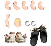 7 dijes divertidos para dedos de los pies para cr/ocs, decoración de zapatos de dedo gordo 3D, decoración de zuecos y zuecos/m, juego de accesorios de zapatos para ch/brazo, bolígrafo creativo Sh/oe